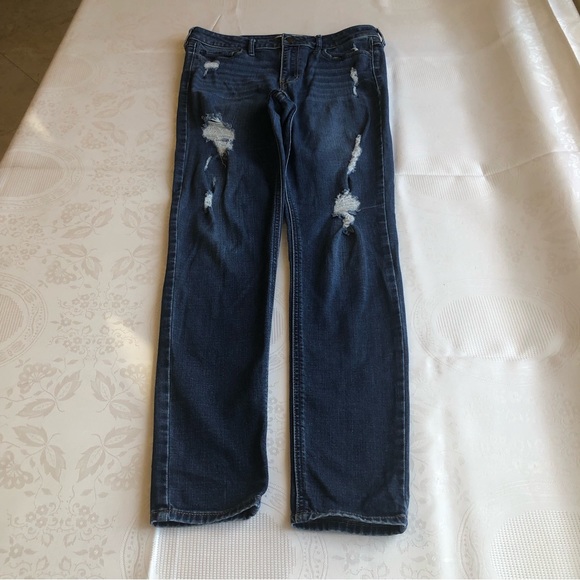 Hollister Women’s Size W30(11) Blue Ripped Skinny Jeans Pants Elastic Waist - Picture 16 of 16